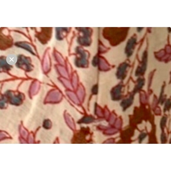 Faherty Orinda Earth Block Floral Maxi Dress A-line Silhouette Size XS New - Picture 15 of 16